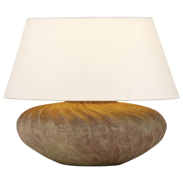 L¨¢mpara de mesa corta Arlin, lat¨®n p¨¢tina