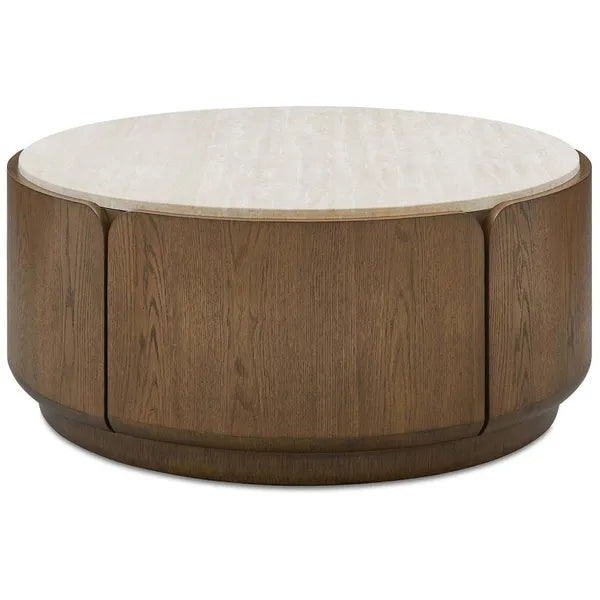 Mesa de centro Tindall, travertino