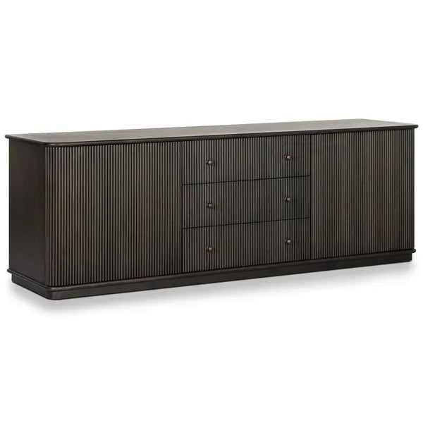 Mueble multimedia Ona, negro ahumado de Four Hands