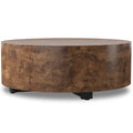 Mesa de centro redonda Hudson, acabado Dark Bark Paper de Four Hands