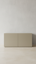Aparador beige oliva puertas correderas